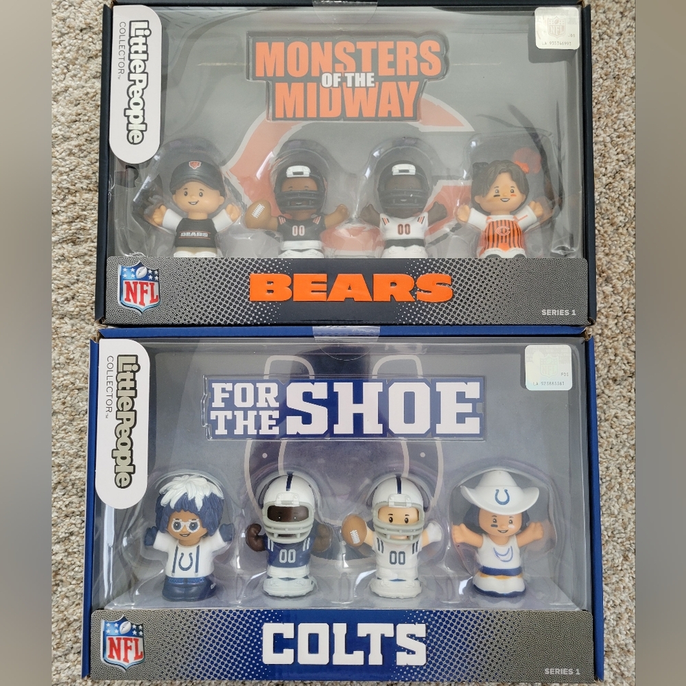 Fisher-Price chicago bears and Indianapolis colts little people series 1 bundle